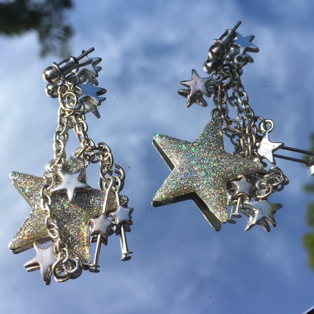 Sparkle Star Statement Earrings